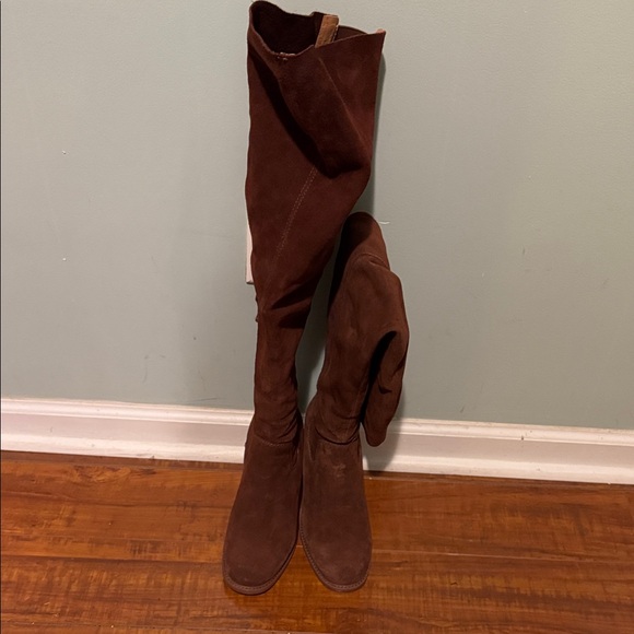 Pre-Owned Kelsi Dagger Brooklyn Coffee Beans Over-the-Knee Suede Boots - Picture 5 of 12